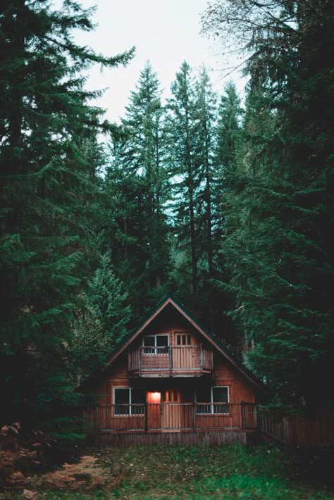 A cozy cabin in the woods. Little Cabin, Cabins And Cottages, Forest House, Cabin Life, A Cabin, Cabin Fever, Cabin In The Woods, Log Cabins, Into The Woods