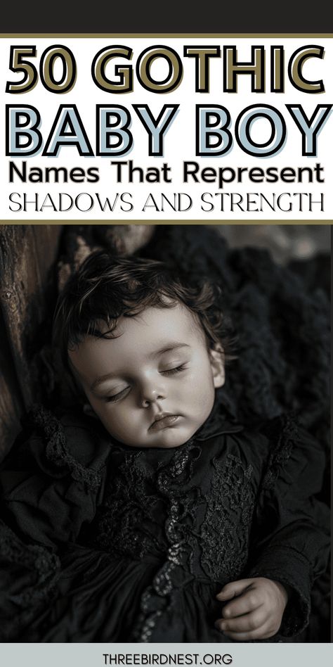 Shadows and Strength: 50 Gothic Boy Names with Dark Charm - This Little Nest
Gothic boy names that show strength and character. 50 names to pick from with meaning, names origins, and details. Pick the gothic name for your little boy that you love! 
gothic boy names, gothic names, gothic aesthetic, goth aesthetic, gothic culture, goth culture, children's names that are gothic, boy names list, unique boys names list, baby names list, interesting baby names. cool boy names, weird boy names. Scary Boy Names, Spooky Names Ideas, Mystical Boy Names, Witchy Boy Names, Gothic Boy Names, Bad Boy Names, Interesting Baby Names, Celtic Boy Names, Unique Boys Names