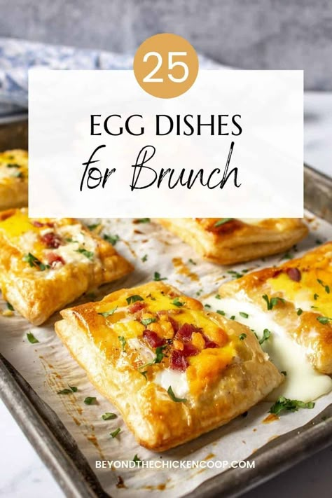 Gourmet Egg Recipes, Easter Brunch Savory, Brunch Recipes With Eggs, Brunch Egg Recipes For A Crowd, Egg Brunch Ideas For A Crowd, Brunch For Four People, The Best Brunch Ideas, Breakfast Egg Dishes Brunch Recipes, Egg Potluck Recipes