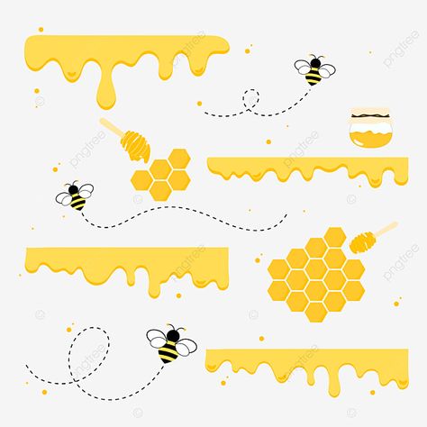 the flow of honey from honeycomb with bees and different liquid vector illustration icon Beehive Drawing Honeycombs, Bee Vector Illustration, Honey Illustration Design, Honeybee Illustration, Honeycomb Illustration, Honey Drawing, Honey Bee Illustration, Bees Illustration, Bee Activity