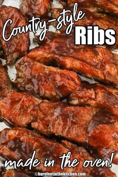 How To Cook Country Style Ribs in the Oven Texas Style Ribs Oven, Beef Boneless Chuck Country Style Ribs, Country Ribs Oven, Baked Country Style Ribs, Country Ribs Recipe, Boneless Country Style Pork Ribs, Oven Pork Ribs, Country Pork Ribs, Ribs Recipe Oven