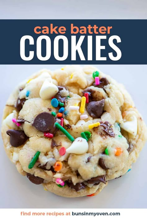 Wv Recipes, Best Cake Mix Cookies, Cake Batter Cookies Recipe, Reindeer Cupcakes, Cake Batter Cookies, Ultimate Chocolate Chip Cookie, Caramel Slice, Cookie Cake Birthday, Cake Mix Cookie Recipes