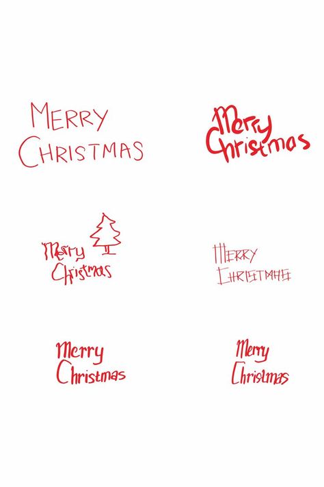 Simple Merry Christmas doodle writings pattern in red and various style. Merry Christmas Writing Style, Merry Christmas Writing, Merry Christmas Drawing, Cute Handwriting, Merry Christmas Font, Cute Writing, Christmas Doodle, Christmas Writing, Christmas Doodles