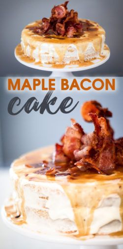 Maple Bacon Cake Recipe, Maple Bacon Cake, Bacon Wallpaper, Bacon Cheesecake, Moist Pumpkin Muffins, Bacon Desserts, Bacon Cake, Moist Banana Muffins, Diy Lighthouse