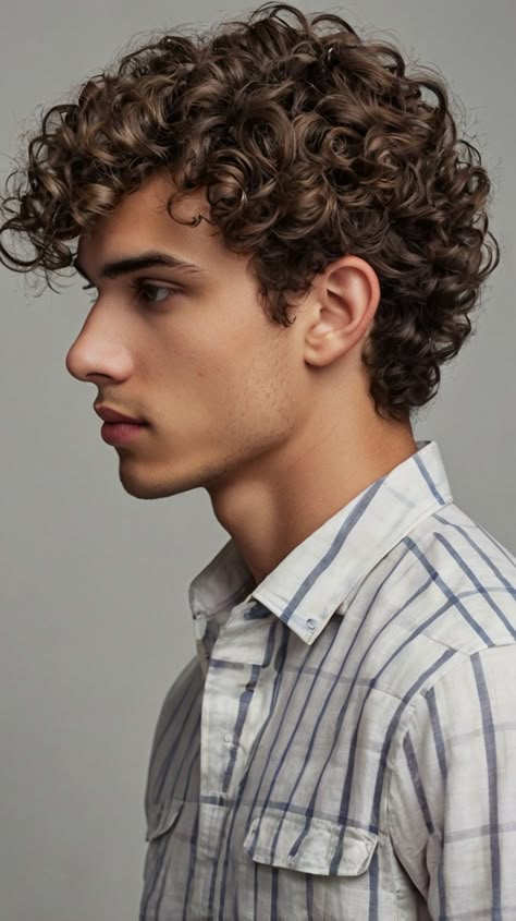 Men's Short Curly Hairstyles Mens Curly Hair Styles Medium, Man Short Curly Hair, Curly Short Hair Men Haircuts, Men With Curly Hair Haircut, Curly Hair Men Medium Length, Short Hairstyles For Men Curly Hair, Curly Hair Mullet Boys, Curly Boy Hair Cuts, Mens Medium Curly Hairstyles