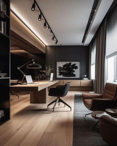 Zen Interiors, Modern Home Offices, Modern Office Interiors, Office Interior Design Modern, Contemporary Home Office, Contemporary Office, Modern Home Office, Architecture Office, Home Office Setup