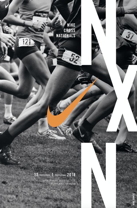 Photos - Promo Posters - 2018 NXN Poster - Nike Cross Nationals Nike Cross Nationals, Nike Poster Advertising, Nike Design Poster, Nike Graphic Design Poster, Running Poster Design, Nike Posters, Nike Event, Poster Nike, Nike Ads