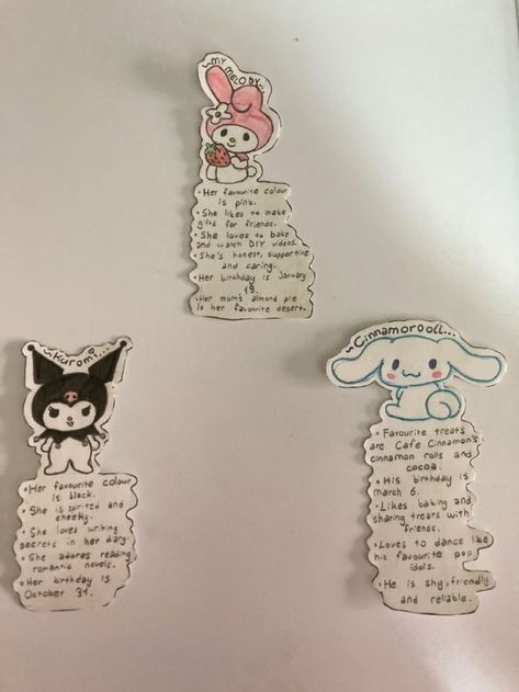 Kuromi Drawing, Bookmark Crochet Tutorial, Bookmark Aesthetic, Bookmark Easy, Bookmark Crochet, Hello Kitty Crafts, Melody Cinnamoroll, Hello Kitty Characters, Kitty Drawing