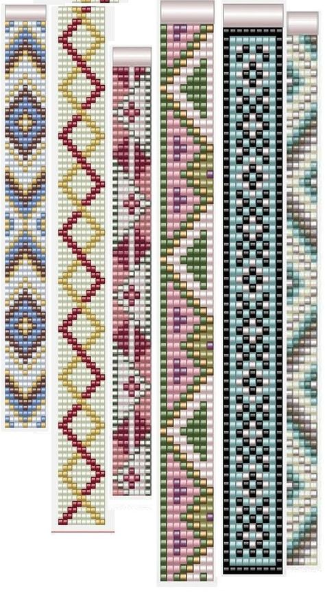 Loom Bead Patterns, Bead Loom Kits, Seed Bead Bracelet Patterns, Miyuki Beads Pattern, Seed Bead Jewelry Patterns, Bead Loom Designs, Loom Jewelry, Bead Crochet Patterns, Bead Loom Pattern