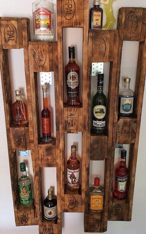 Tequila Display, Pallet Display, Bourbon Room, Future Kitchen, Bacardi, Neat Ideas, Entertainment Center, Display Case, Display Ideas