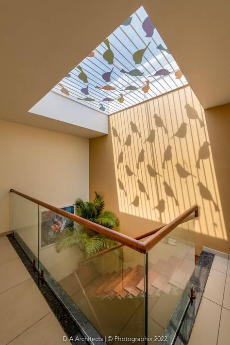 Skylight Design, Indian Room Decor, Indian Home Design, Courtyard Design, Interior Design Your Home, Stair Case, House Arch Design, Inspire Me Home Decor, Grill Design