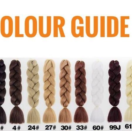 Xpression colors 1B, 2, 30, 33..., color mix braids Color 30 And 33 Mixed Braids, Color Mix Braids, Expression Braids, Hair Stripes, Braiding Hair Colors, Hair Color Guide, Color Guide, Braids For Black, Braiding Hair