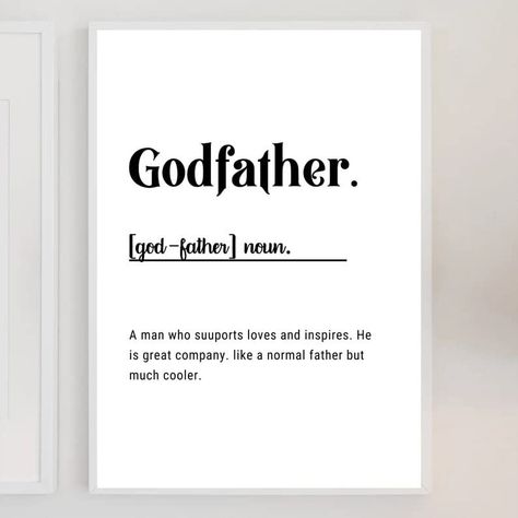 Gift For Godfather, Godfather Proposal Ideas, Godparent Request Ideas, Godparent Request, Uk Classroom, Godfather Quotes, Posters For Classroom, Godfather Gifts, Friend Birthday Quotes