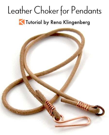 Leather Choker for Pendants (Tutorial) – Jewelry Making Journal Leather Choker Diy, Leather Necklace Tutorial, Leather Cord Jewelry, Diy Choker, Leather Jewelry Diy, Diy Jewelry Tutorials, Diy Collier, Pendant Tutorial, Cord Jewelry