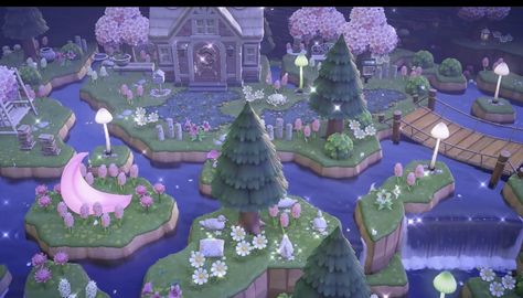 Fairy Island, Cottagecore Animal Crossing, Pink Island, Fairytale House, Leaf Animals, Animal Crossing Memes, Animal Crossing Wild World, Island Theme, Animal Crossing Villagers