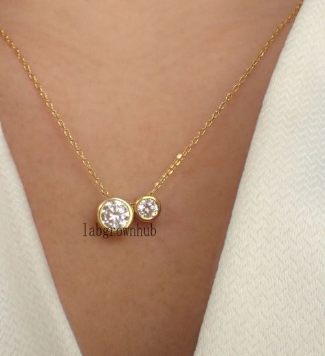 Single Stone Diamond Pendant, Solitaire Diamond Pendant, Pendant Ideas, Moissanite Pendant, Solitaire Setting, Yellow Gold Setting, Stone Engagement Rings, Solitaire Pendant, Unique Pendant