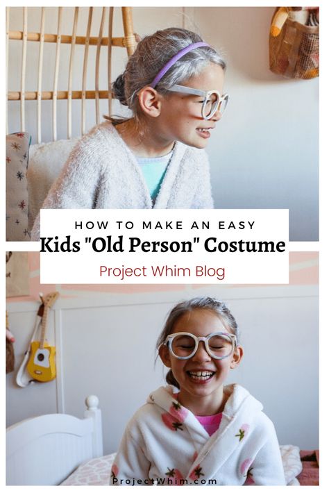 Celebrating the 100th Day of School | Easy 100 Year Old Outfit for Kids - Project Whim Old Woman Costume For Kids 100th Day, 100 Th Day Of School Costume, Grey Hair For 100th Day Of School, 100 Day Old Lady Costume Kids, 100 Yrs Old Costume 100th Day, One Hundred Days Of School Costume, Dress Like You’re 100 Years Old, 100th Day Of School Grandma Ideas, Easy 100th Day Of School Outfit