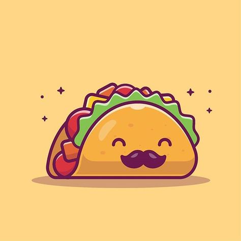 catalyst (@catalystvibes) • Instagram photos and videos Taco Wallpaper, Taco Cartoon, Taco Drawing, Doodles Kawaii, Tacos Mexicanos, Food Cartoon, Cute Food Drawings, Vector Icons Illustration, Illustration Food