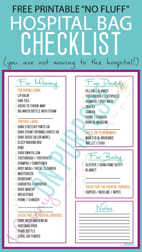 Grab this free printable hospital bag checklist - you are NOT moving to the hospital! Labor And Delivery Tips, Hospital Checklist, Hospital Bag For Mom To Be, What Is Sleep, Baby Hospital Bag, Bag Checklist, Hospital Bag Checklist, Newborn Hacks, Baby Checklist