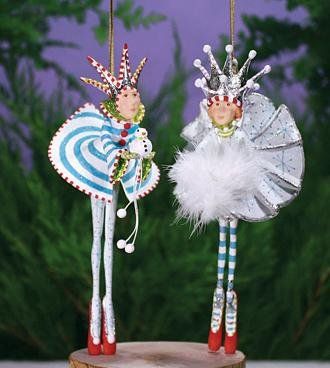 Patience Brewster Snow King & Queen Ornaments Patience Brewster Reindeer, Patience Brewster Ornaments, Patience Brewster Christmas, Patience Brewster Krinkles, Patience Brewster, Nutcracker Ballet, Hand Painted Stones, Christmas Dolls, Whimsical Christmas