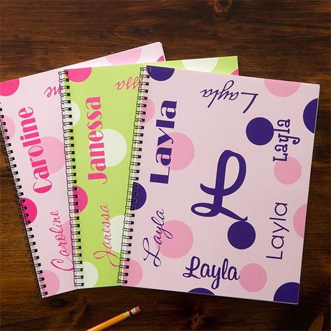 Personalized Notebooks for Girls - My Name Circuit Fonts, Monogram School Supplies, Personalized School Supplies Labels, Bedroom Activities, Unique School Supplies, Customized School Supplies, Personalized Notebooks, Girl School Supplies, Personalized School Supplies