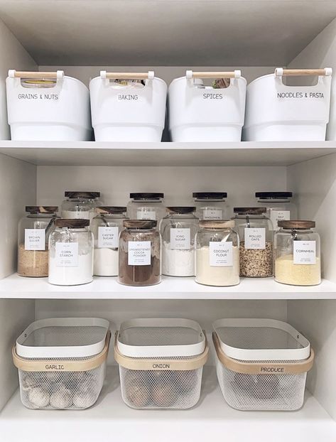 aesthetic kitchen decor, kitchen interior design, kitchenware products Ikea Pantry Organization, Kitchen Pantry Organization, Organized Pantry, Pantry Organisation, Organized Kitchen, Organize Your Kitchen, House Organisation, Kitchen Organization Pantry, Kitchen Organisation