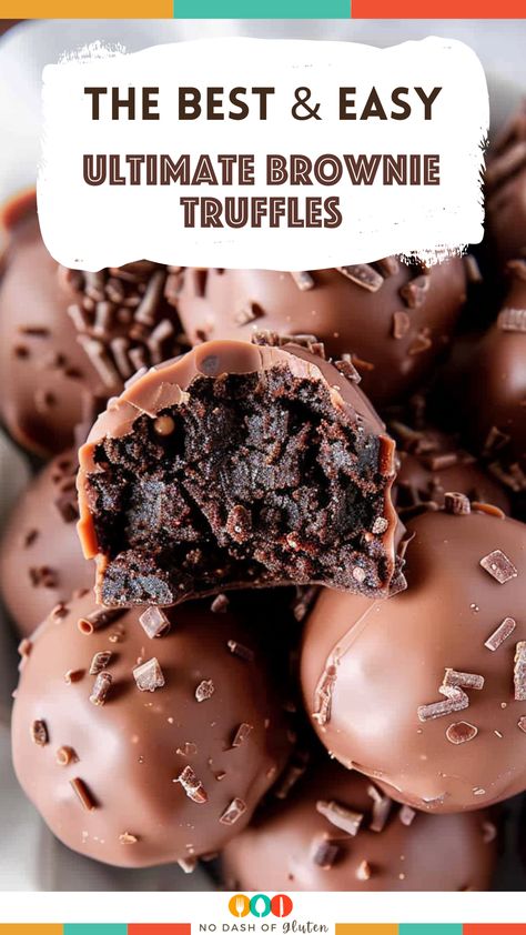 Indulge in Ultimate Easy Brownie Truffles, a mix of fudgy brownies & creamy cheese dipped in rich chocolate. Perfect for any event or a cozy night in, these truffles are quick to make & irresistibly delicious. They’re the talk of any gathering, offering a bite-sized celebration of chocolate. Want to wow your guests or treat yourself? Follow this easy recipe & create mouthwatering truffles that everyone will love. Don’t forget to pin this recipe for your next chocolate craving! Chocolate Cookie Truffles, Turkey Truffle Balls, Chocolate Truffle Brownies, Easy Comfort Desserts, Homemade Chocolate Truffles Easy, 1 Hour Dessert Recipes, Chocolate Hazelnut Truffles, New Years Truffles, No Bake Brownie Truffles