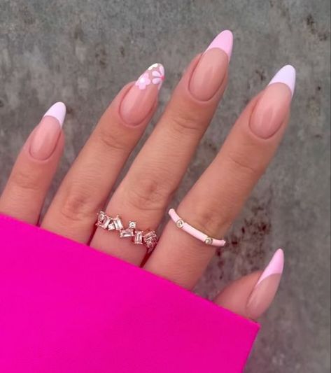 25 Stunning Pink French Tip Nail Designs To Recreate Next Pink French Tip Nail Designs, Nails Vibrant, Barbie Pink Nails, Tip Nail Designs, Minnie Mouse Nails, Pink French Nails, Hoco Nails, Pink French Tip, Bday Nails