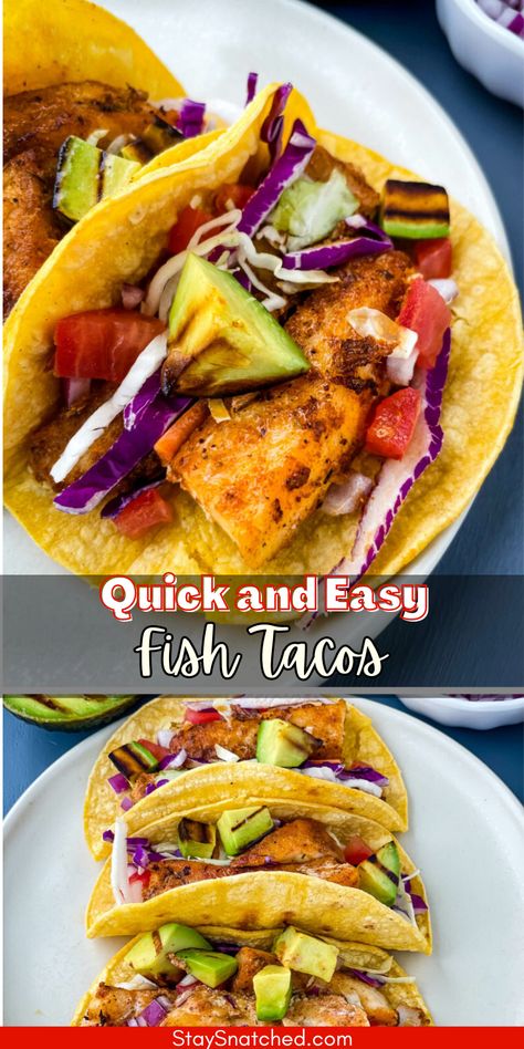 Enjoy a fresh and delicious meal with our Easy Cod Fish Tacos! Perfect for a quick weeknight dinner or a casual get-together, these tacos are a breeze to make and packed with flavor. Tender, flaky white fish is seasoned to perfection and served on warm tortillas. Top your tacos with a variety of fresh and vibrant toppings like crunchy cabbage, zesty lime, juicy tomatoes, creamy avocado, spicy jalapeños, or a sprinkle of cilantro. Fish Taco Seasoning Cod, Cod Tacos Recipes, Cod Fish Tacos Recipes, Shrimp And Crab Recipes, Creamy Lobster Bisque, Cod Tacos, Southern Soul Food Recipes, Cod Fish Tacos, Blackened Fish Tacos