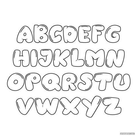 Block Letter Fonts, Bubble Letters Alphabet, Alfabet Font, Bubble Letter Fonts, Font Bubble, Lettering Styles Alphabet, Lettering Guide, Alphabet Templates, Writing Fonts