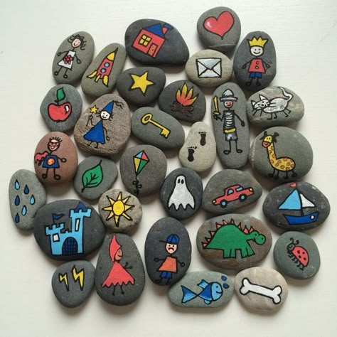 Story Rocks, Story Stone, Story Stones, Christmas Rock, Painted Rock Ideas, Rock Painting Designs, Rock Ideas, Rock Painting Art, Pebble Painting