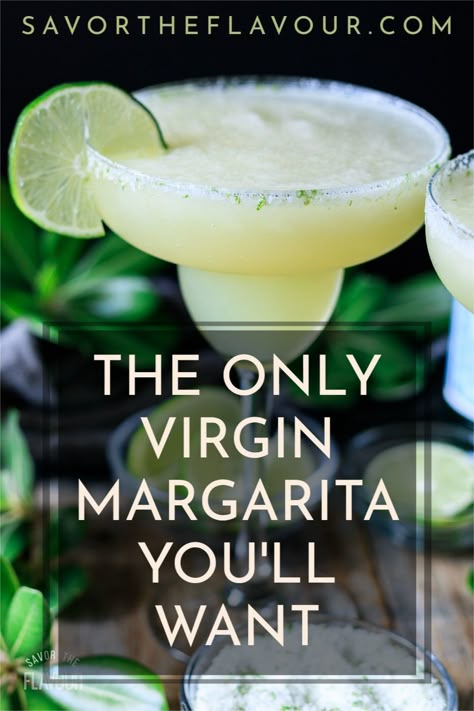 Virgin Frozen Margaritas, How To Make A Virgin Margarita, Non Alcoholic Margaritas For A Crowd, Virgin Lime Margarita, Margarita Recipes Virgin, Frozen Margarita Mocktail, Best Virgin Margarita Recipe, Frozen Virgin Margarita, Virgin Mexican Drinks