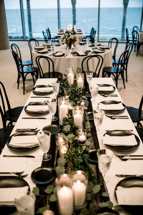 Reception details from modern black and white wedding in La Jolla, California at the Museum of Modern Art
.
.
.
Photo: Walking Eagle Photography |
Floral: Posies Floral Co. |
Rental: Bright Event Rentals Black White Green Tablescape, Black And White Eucalyptus Wedding, Black Cheese Cloth Table Runner Wedding, Classic Black Tie Wedding Decor, Black White Eucalyptus Wedding, Minimal Wedding Theme, Olive And Black Wedding, Black And Eucalyptus Wedding, White Black And Green Wedding