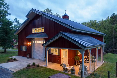 Pole Building Garage, Shop Building Ideas, Garage Building Plans, Hobby Garage, Fabric Buildings, Metal Garage Buildings, Pole Barn Designs, Metal Shop Building, Pole Barn Garage