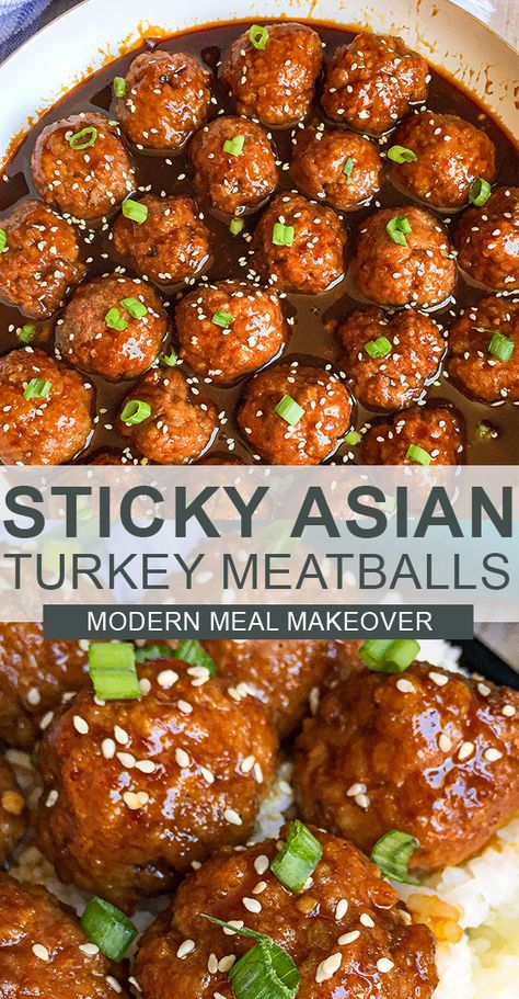 Asian Glazed Meatballs, Asian Glaze, Asian Turkey Meatballs, Turkey Recipes Healthy, Asian Turkey, Healthy Turkey Recipes, Ground Turkey Recipes Healthy, Healthy Ground Turkey, Glazed Meatballs