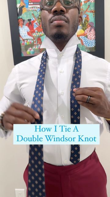 Double Windsor Tie Knot, Double Windsor Knot, Double Knot Tie, Tie Hack, Tie A Tie Easy, Windsor Tie Knot, Double Windsor, Tie Knot Styles, Half Windsor