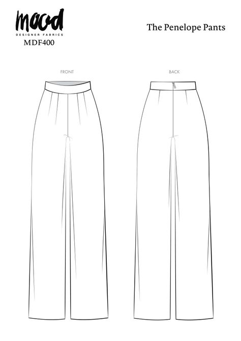 Free Pants Sewing Pattern Women, Mood Fabrics Free Pattern Pants, Sewing Projects Pants, Pants Free Sewing Pattern, Free Winter Sewing Patterns, Mood Pattern Free, Wide Leg Pants Pattern Free, Free Pants Pattern Women, Pants Sewing Pattern Free