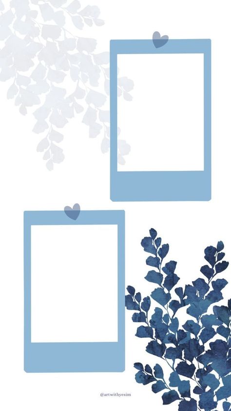 Picture Templates Photo Collages Aesthetic, Polaroid Blue Aesthetic, Picture Collage Layout Templates, Wallpaper Pictures Frame, Photo Wall Collage Ideas Diy, Cute Photo Frame Template, Picture Wallpaper Template, Photo Tamplet, Wall Photo Collage Ideas Frames