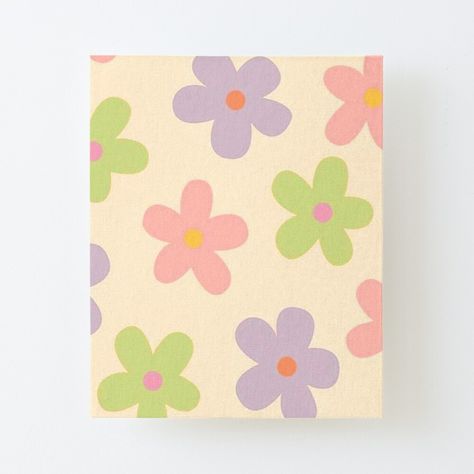 Pastel Flowers by sarahgloria | Redbubble Cute Pastel Paintings, Easy Painting Ideas On Canvas Aesthetic Flowers, Easy Pastel Paintings, Easy Painting Ideas Flowers, Simple Flower Painting Easy, Easy Cute Canvas Paintings, Easy Flower Painting Ideas On Canvas, Flowers Aesthetic Drawing Easy, Painting Ideas Easy Simple Flowers