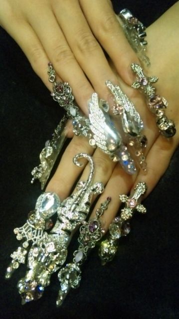 ! Nail Designs 2014, 3d Nail Designs, 3d Nails, All That Glitters, Nails Nails, Bling Bling, Pretty Nails, Nailed It, Cute Nails