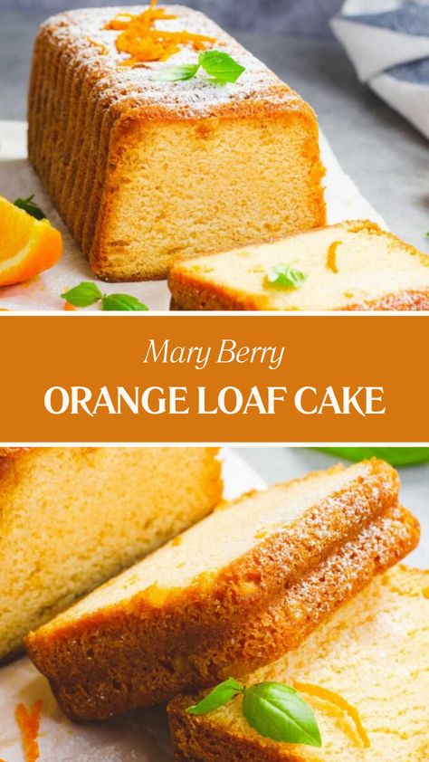 Mary Berry Orange Loaf Cake Lardy Cake Recipe, Orange Loaf Recipe, Fruit Cake Recipes, Oranges Recipe, Mary Berry Cakes, Bannock Bread, Orange Loaf, Orange Loaf Cake, Berry Desserts