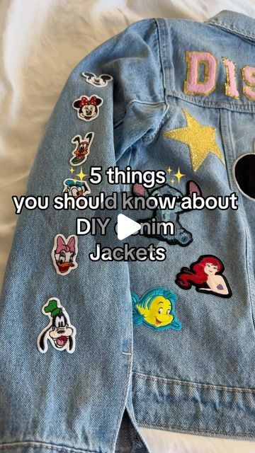 Jordan Lee ✨Lifestyle Content Creator✨ on Instagram: "Where are my DIY friends at? ✨ . . These jackets tested my patience but they are MY FAVORITE THING IVE EVER DONE!  Worth every second of the process  #disney #disneyinsta #disneyinstagram #disneycreators #disneycreator #diy #disneydiy #tips #tipsandtricks" Disney Cruise Ideas, Jean Jacket Diy, Disney Iron On, Disney Letters, Jean Jacket Patches, Lifestyle Content Creator, Diy Denim Jacket, Disney Fits, Cruise Ideas