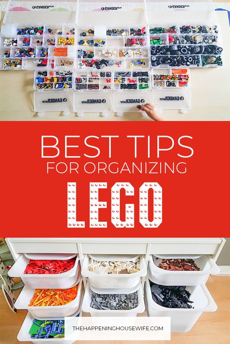 Lego Basement, Lego Storage Ideas Organizers, Organizing Legos, Lego Sorting, Kids Desk Organization, Lego Desk, Lego Storage Organization, Home Playroom, Lego Organization