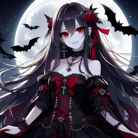 #vampire #anime #animeicons #aesthetic Anime Vampire Character Design, Vampire Girl Animes, Vampire Anime Wallpaper, Vampire Queen Outfit, Vampire Pfp Girl, Female Vampire Anime, Vampire Anime Characters, Vampire Anime Woman, Vampire Girl Pfp