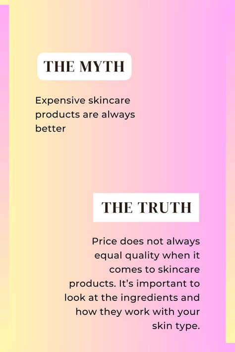 Image of a woman holding different skincare products with a caption "Myth vs Fact: The Ultimate Skincare Routine Guide". The pin includes a list of common skincare myths and corresponding facts to help you achieve a healthy and radiant complexion. Moisturizer Aesthetic, Skin Myths, Skin Care Myths, Skincare Myths, Skincare Facts, Thick Moisturizer, Skin Facts, Improve Nutrition, Skin Care Business