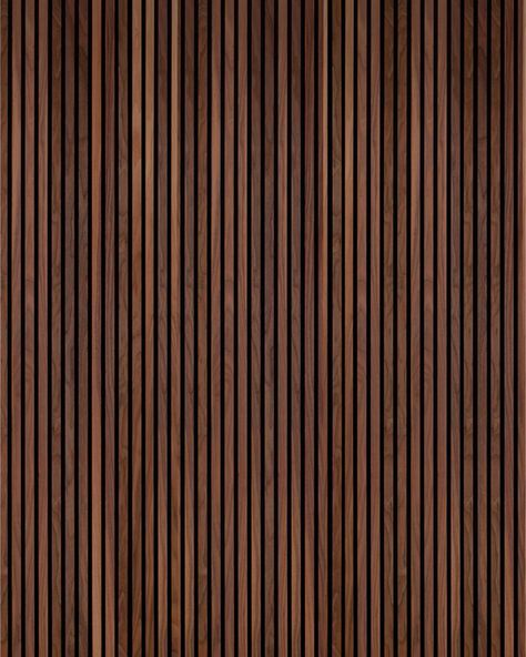 Dark Wood Feature Wall, Wooden Slated Wall, Walnut Wood Paneling, Walnut Wood Slat Wall, Wood Veneer Panels, Walnut Wall Panels, Dark Wood Wall Panelling, Timber Cladding Texture, Wooden Strips Wall Interiors