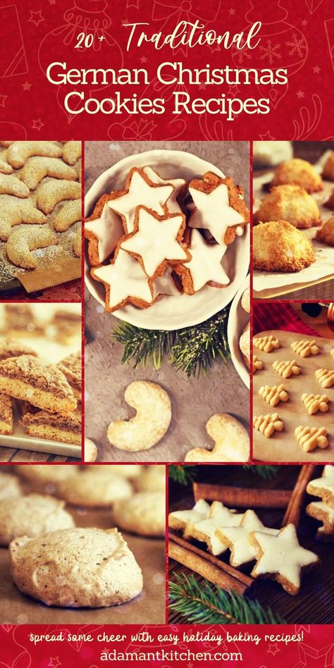 20+ Traditional German Christmas Cookies Recipes - If you're looking for Christmas cookies recipes from around the world, you're going to love this collection of over 20 delicious German holiday cookies! There are a ton of German desserts for Christmas you make, but cookies always are a showstopper. From aachener printen to engelsaugen to Haselnussmakronen and even the ever-popular pfeffernüsse. german christmas cookies weihnachten | christmas cookies recipes from scratch Christmas Cookies From Around The World, German Sugar Cookies Recipe, German Holiday Cookies, German Cookies Recipes, German Christmas Cookies Recipes, German Christmas Cookies Traditional, German Cookies Traditional, German Cookie Recipes, European Cookies