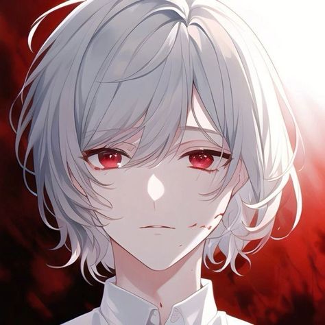 Red Eyes Anime, Anime White Hair Boy, Boy With White Hair, A Darker Shade Of Magic, Pp Anime, World Of Darkness, Anime Shadow, Manga Boy, Figure Drawing Reference