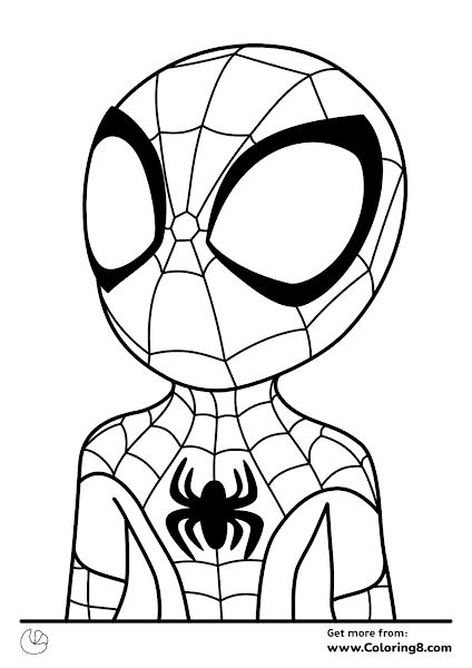 Printable coloring sheets of the little Spiderman, Spidey, and his best friends, Spin and Ghost Spider. Spidey Drawings, Spider Man Dibujo, Coloring Pages Spiderman, Spider Man Coloring Pages, Spiderman Coloring Pages, Friends Coloring Pages, Paw Patrol Stickers, Spiderman Noir, Baby Spiderman