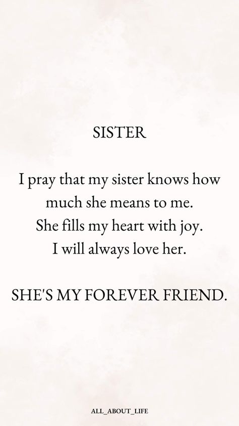 Sister Soulmate Quotes, I Love You Quotes For Sister, Sister Wallpaper Aesthetic, Proud Sister Quotes, Sisters Quotes Meaningful, Missing My Sister Quotes, My Sister Quotes, Sister Quotes Meaningful, I Miss You Sister